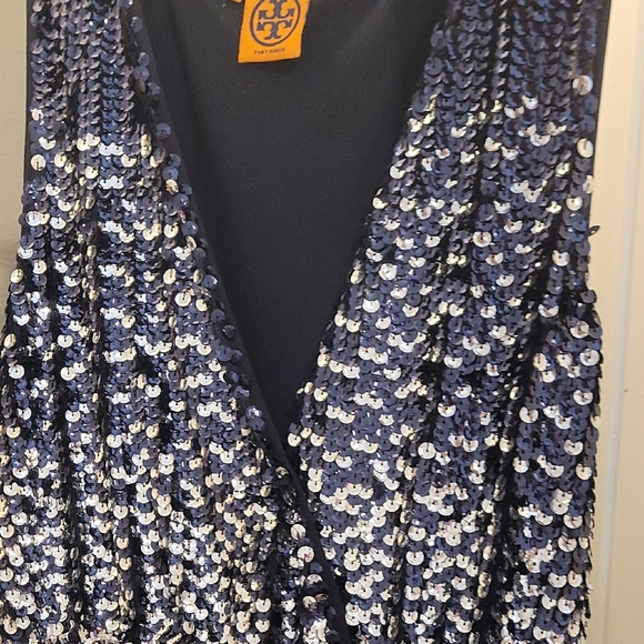 Tory Burch Black and Silver Sequin Dress - Picture 4 of 6